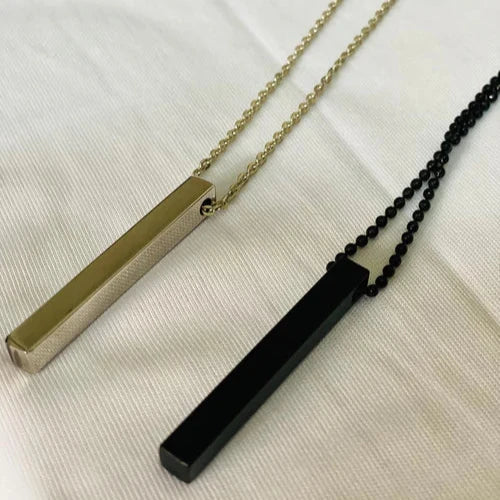 Customize Name Engraved 4d Bar Necklace